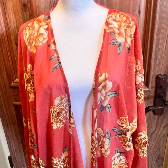 NWT PEACHY PINK KIMONO - Picture 2 of 9